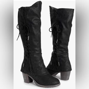 Brand New Muk Luk Black Knee High Boots Size 10 (fits as a size 9)